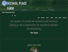 Tablet Screenshot of decimalplacefarm.com